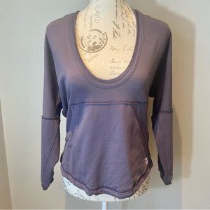 MEC Grey Scoop Neck Hoodie Organic Cotton Size Medium